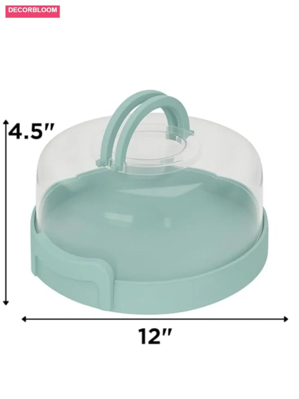 Pie Carrier with Lid and Handle, Fits 10in Pies, BPA Free